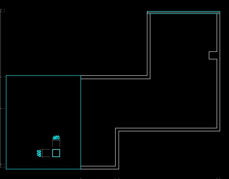 140㎡復(fù)古風(fēng)格咖啡店戶型原始測(cè)量圖