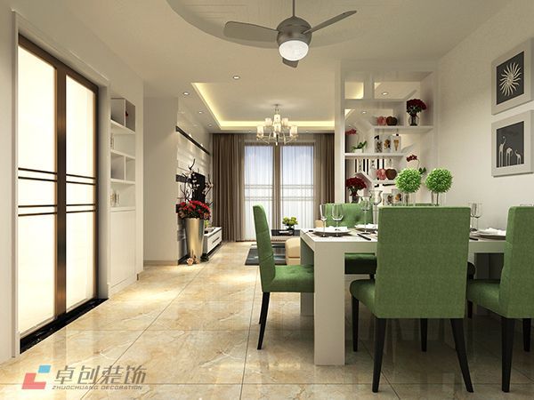 加橋悅山國(guó)際92平現(xiàn)代餐廳裝修設(shè)計(jì)